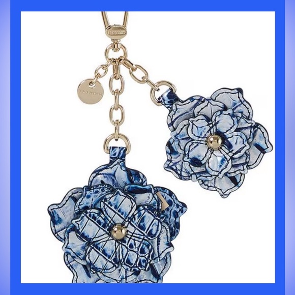 Brahmin Double Magnolia Tassel Coastal Blue Melbourne Bag Charm NWT MSRP:$125.00 - Picture 2 of 14